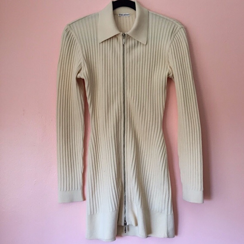 🏹HP🏹 Vintage Alaïa Knit Zip Mini Dress - Picture 2 of 4